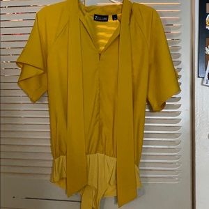 NY Comp. Mustard color body suit blouse